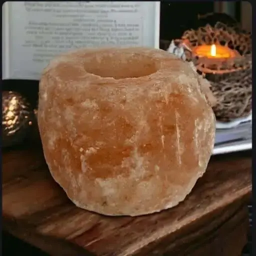 Salt Crystal Candle Holder