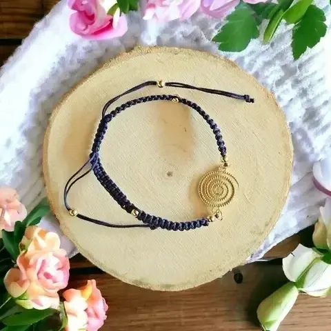 ​Bracelet Fantaisie-Cycle de Vie bleu marine