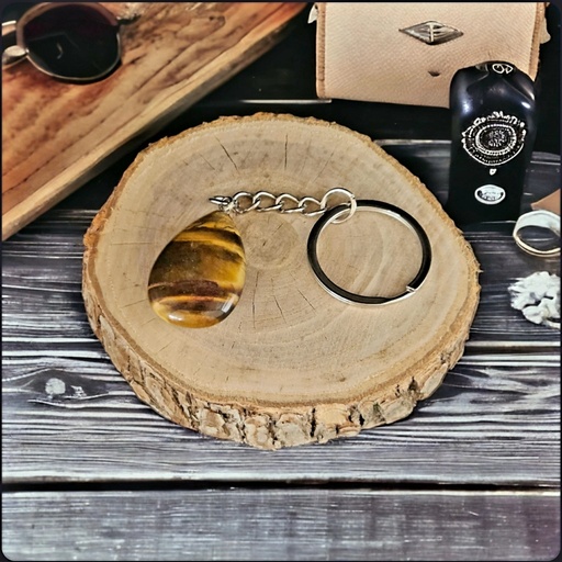 Tiger's Eye Drop Keychain