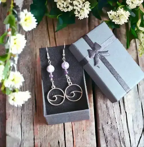 Boucles d'oreilles artisanales Améthyste