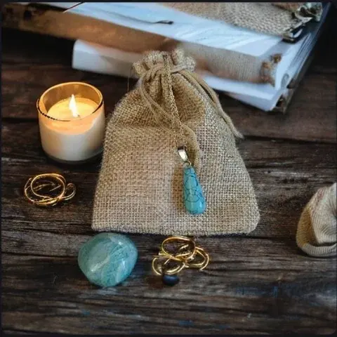 Turquoise Stone Drop Pendant