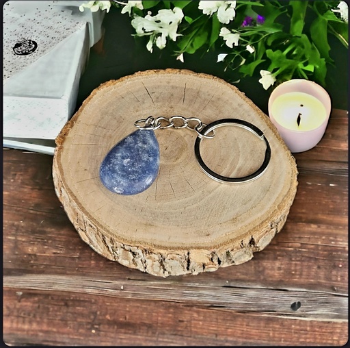 Blue Aventurine Drop Key Ring