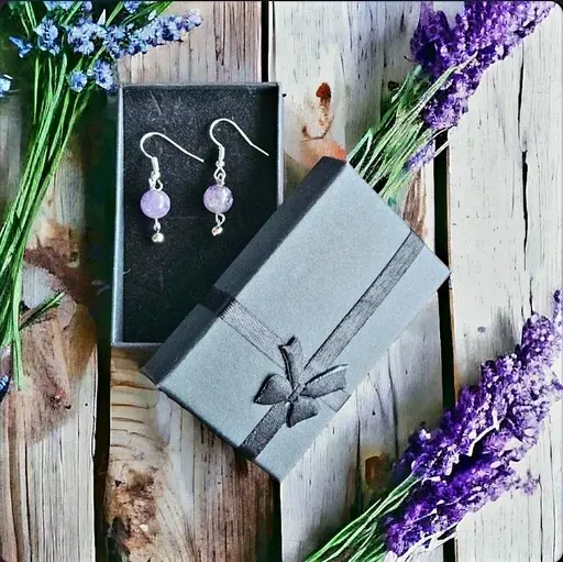 Handcrafted Amethyst Stone earrings